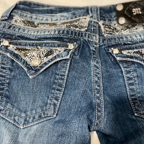 Miss Me Womens Embellished Boot Cut Jeans JP5124B7 SIZE 27 - Picture 11 of 15